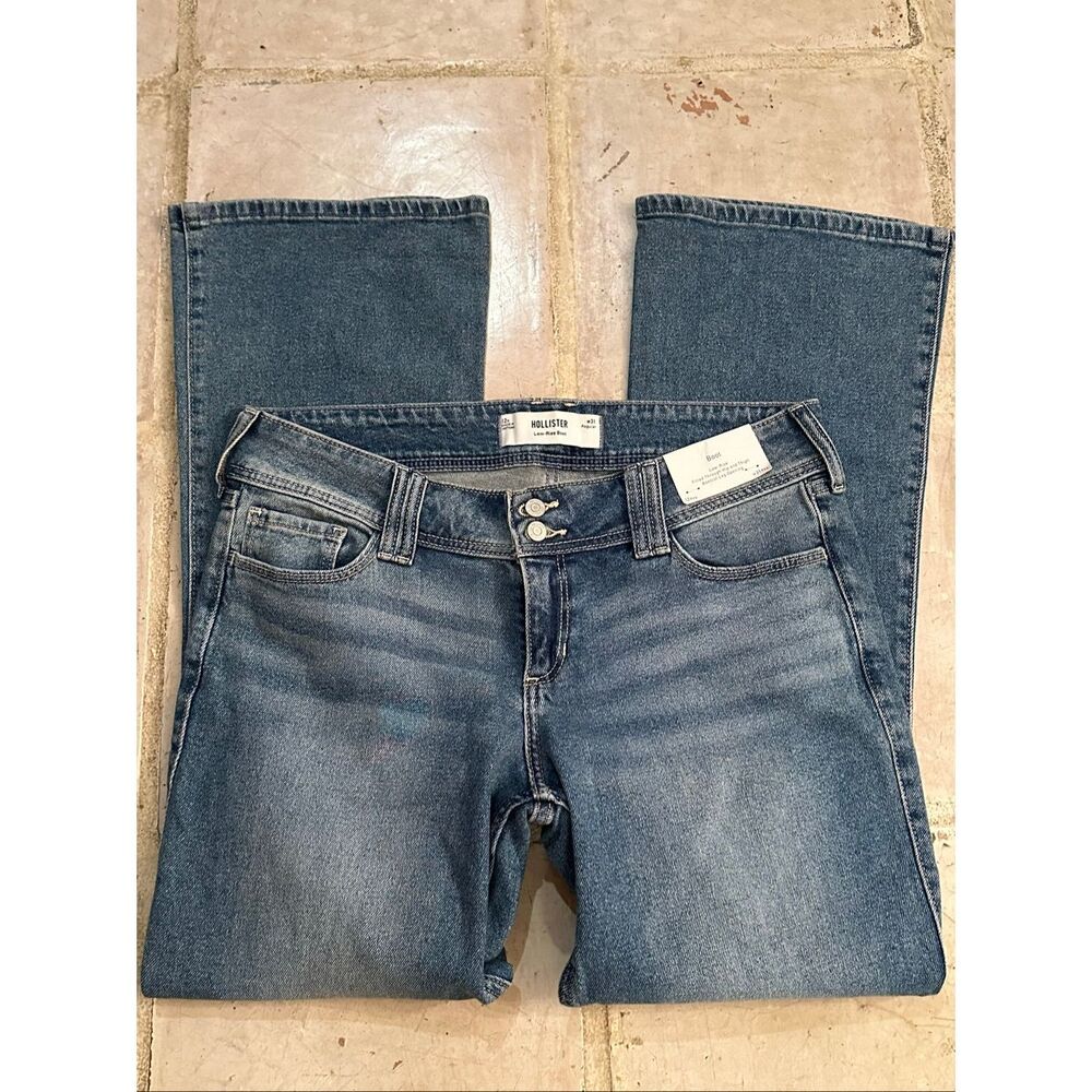 Hollister Medium Wash Blue Boot Cut Jeans